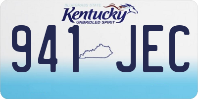 KY license plate 941JEC
