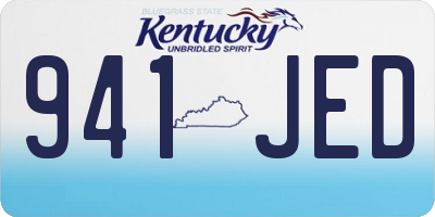 KY license plate 941JED