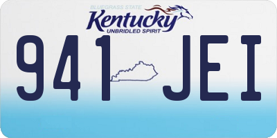 KY license plate 941JEI