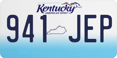 KY license plate 941JEP
