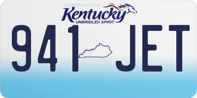 KY license plate 941JET