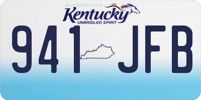 KY license plate 941JFB