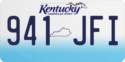 KY license plate 941JFI
