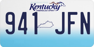 KY license plate 941JFN