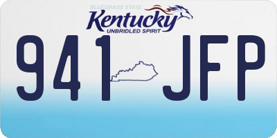 KY license plate 941JFP