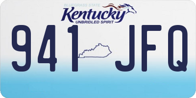 KY license plate 941JFQ