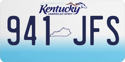KY license plate 941JFS
