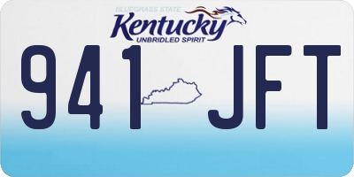 KY license plate 941JFT