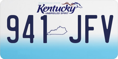 KY license plate 941JFV