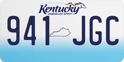 KY license plate 941JGC
