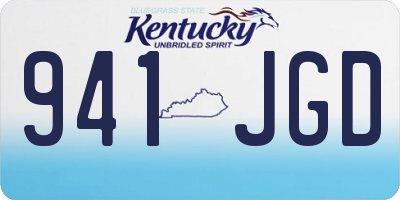 KY license plate 941JGD