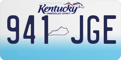 KY license plate 941JGE