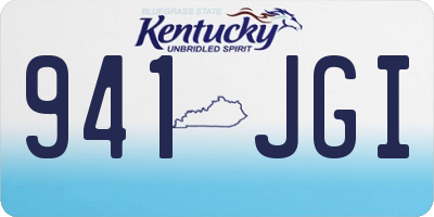 KY license plate 941JGI