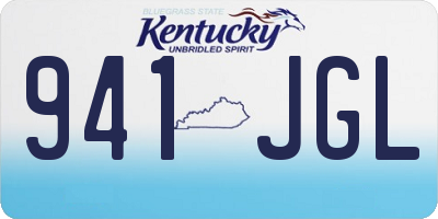KY license plate 941JGL