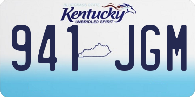 KY license plate 941JGM