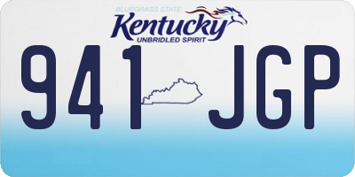 KY license plate 941JGP