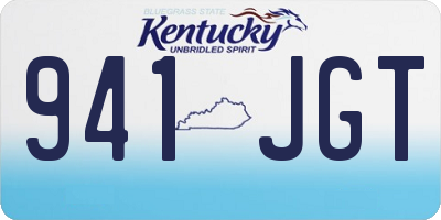 KY license plate 941JGT