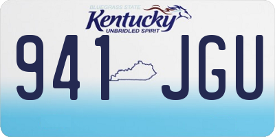 KY license plate 941JGU