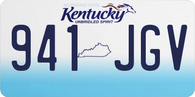KY license plate 941JGV