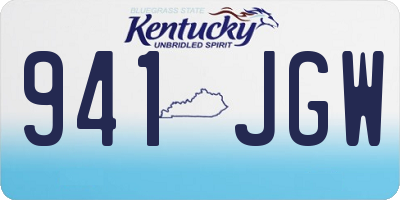 KY license plate 941JGW