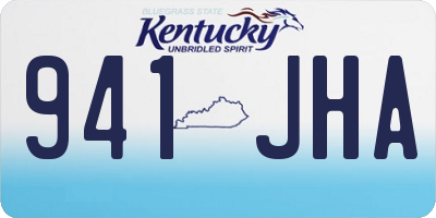 KY license plate 941JHA