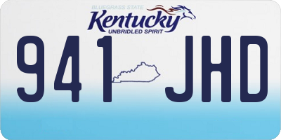 KY license plate 941JHD