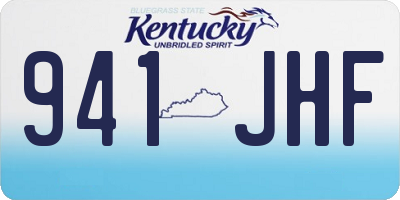KY license plate 941JHF