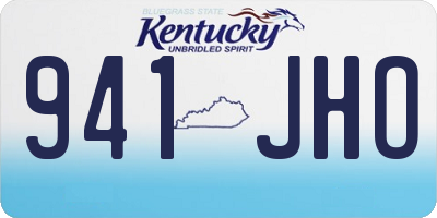 KY license plate 941JHO