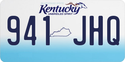 KY license plate 941JHQ