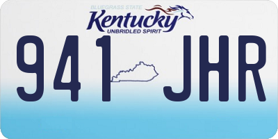 KY license plate 941JHR