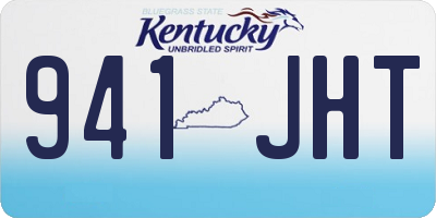 KY license plate 941JHT