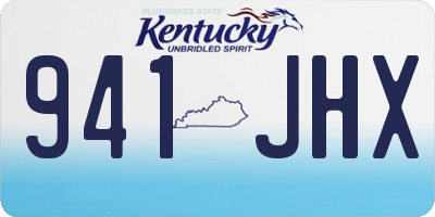 KY license plate 941JHX