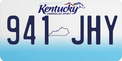 KY license plate 941JHY