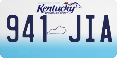 KY license plate 941JIA