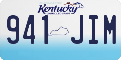 KY license plate 941JIM