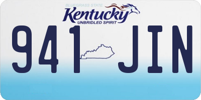 KY license plate 941JIN