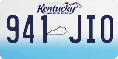 KY license plate 941JIO