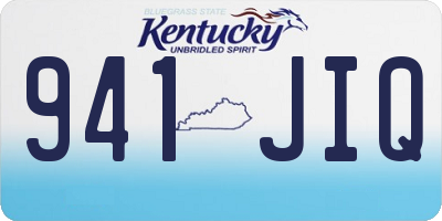 KY license plate 941JIQ