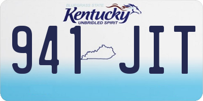 KY license plate 941JIT