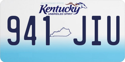 KY license plate 941JIU