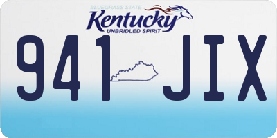 KY license plate 941JIX
