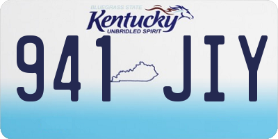 KY license plate 941JIY