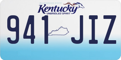 KY license plate 941JIZ