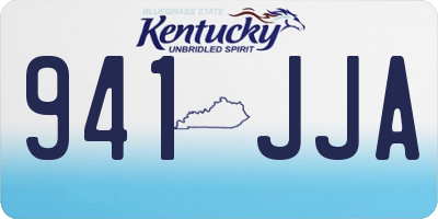 KY license plate 941JJA