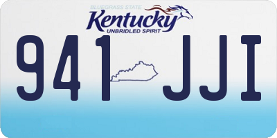 KY license plate 941JJI