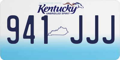 KY license plate 941JJJ