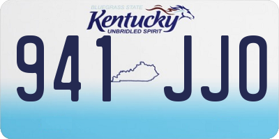 KY license plate 941JJO