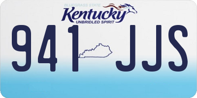 KY license plate 941JJS