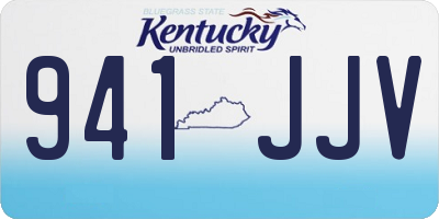 KY license plate 941JJV