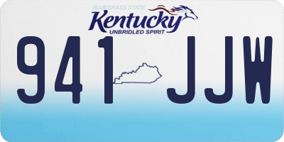 KY license plate 941JJW